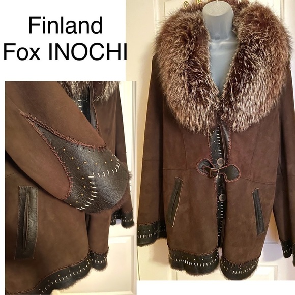 Inochi Jackets & Blazers - 𝅺INOCHI Genuine Fox & Shearling Jacket Vintage Finland Spain Handcrafted